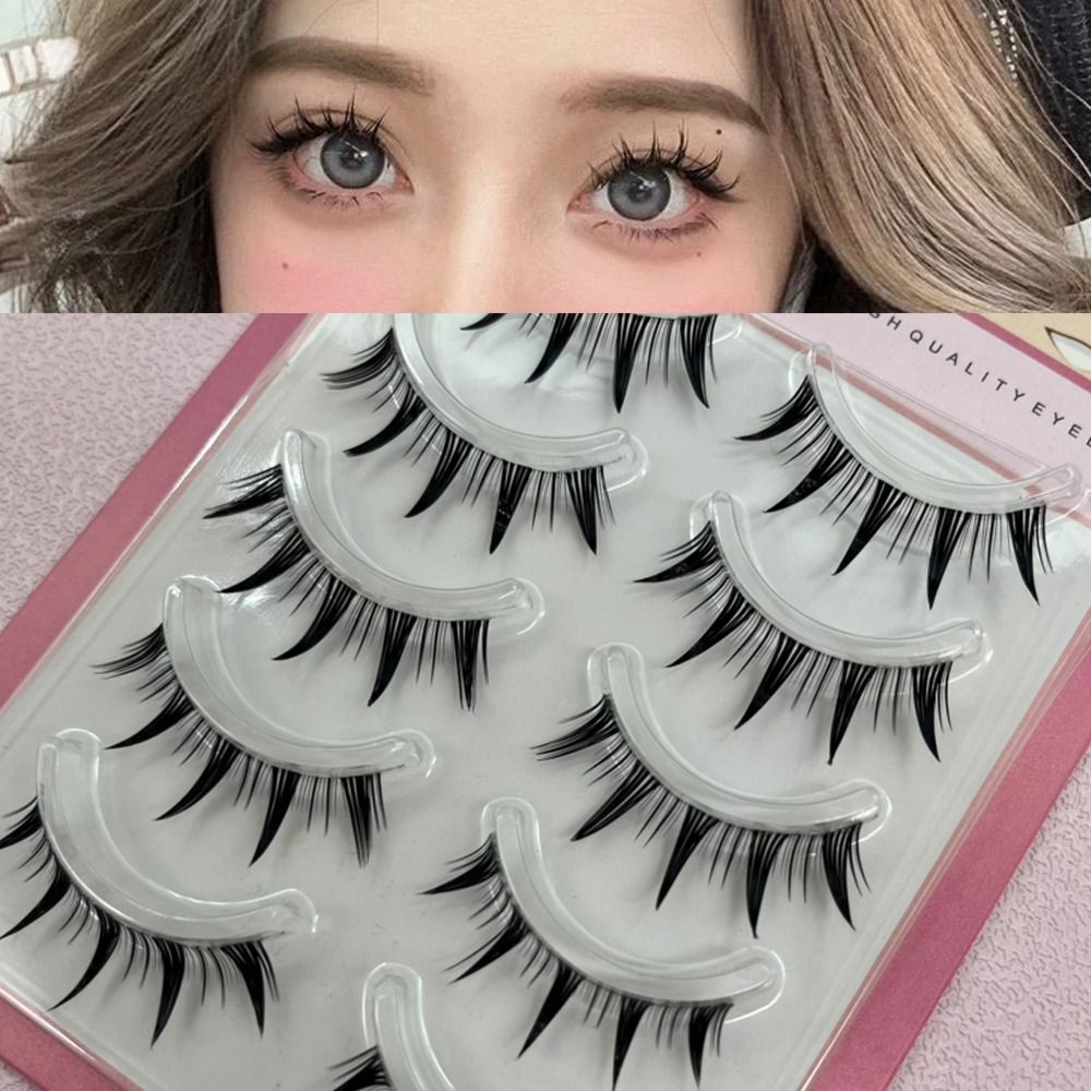 Eyelash Extension Japanese - 5 paires Pack japonais Cosplay Faux