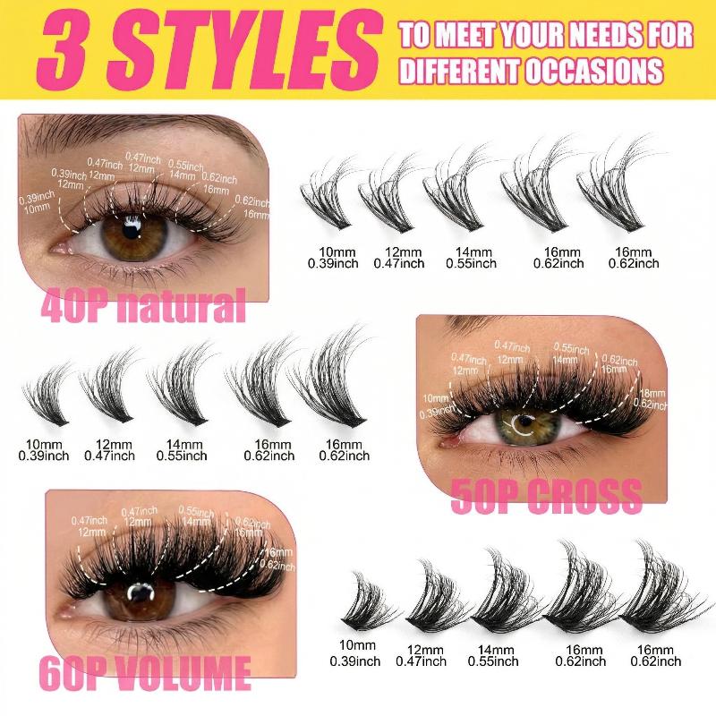 Faux cils en grappe, longueurs - Eyelash Extension Volume Lashes avis et prix