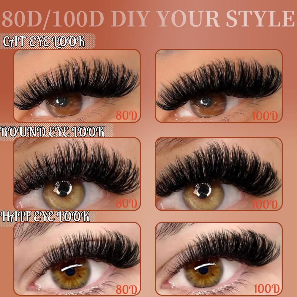 Faux cils 100D style wispy, bo - Eyelash Extension Volume Styles avis et prix