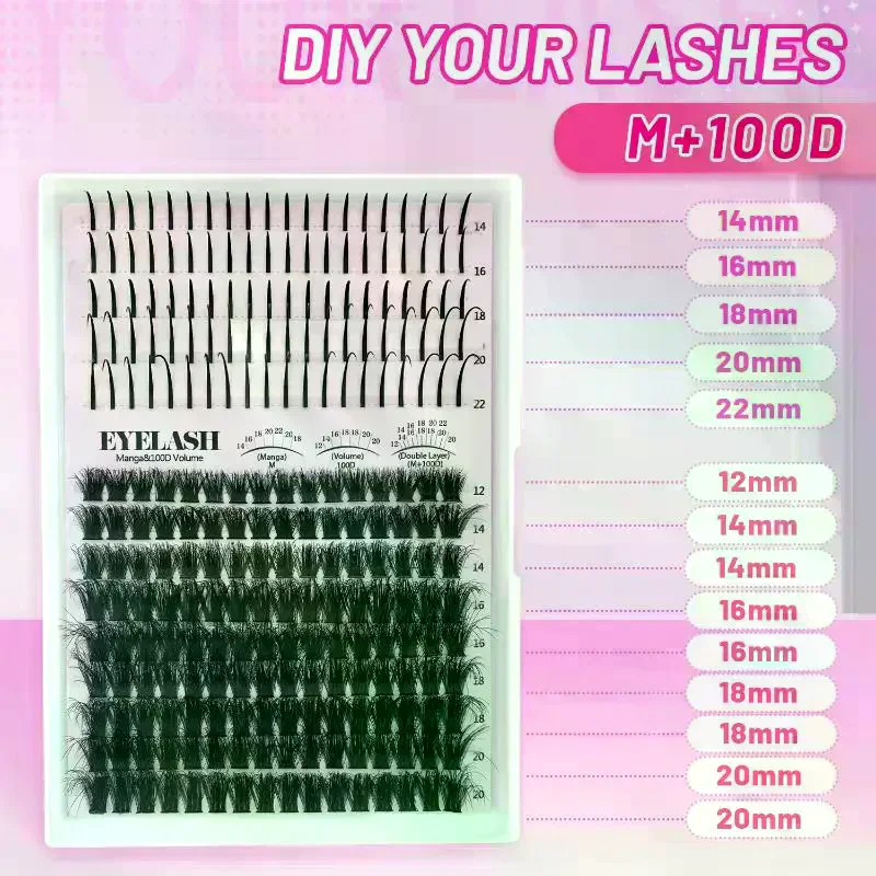 Kit de Cils en Grappes, Cils E - Eyelash Extension Volume Lashes avis et prix