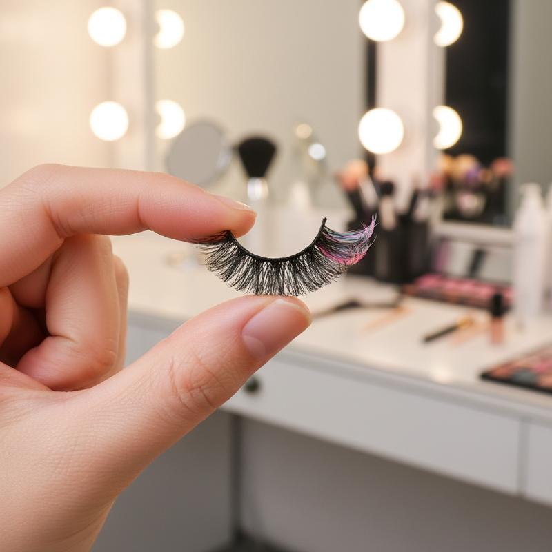 7 paires de faux cils colorés  - Eyelash Extension Volume Lashes avis et prix